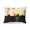 Gainesville Florida geometric skyline - Pillow | Lumbar / Yellow - Geometric Skyline