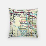 Gallup New Mexico city skyline with vintage Gallup map - City Map Skyline