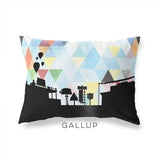 Gallup New Mexico geometric skyline - Pillow | Lumbar / LightSkyBlue - Geometric Skyline
