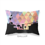 Gallup New Mexico geometric skyline - Pillow | Lumbar / RebeccaPurple - Geometric Skyline