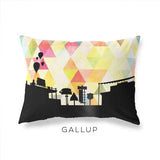 Gallup New Mexico geometric skyline - Pillow | Lumbar / Yellow - Geometric Skyline