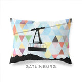 Gatlinburg Tennessee geometric skyline - Pillow | Lumbar / LightSkyBlue - Geometric Skyline