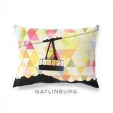 Gatlinburg Tennessee geometric skyline - Pillow | Lumbar / Yellow - Geometric Skyline