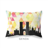 Genoa Italy geometric skyline - Pillow | Lumbar / Yellow - Geometric Skyline