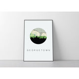Georgetown Guyana city skyline with vintage Georgetown map - City Map Skyline