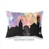 Georgetown Texas geometric skyline - Pillow | Lumbar / RebeccaPurple - Geometric Skyline