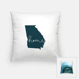 Georgia ’home’ state silhouette - Pillow | Square / DarkSlateGray - Home Silhouette