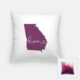 Georgia ’home’ state silhouette - Pillow | Square / Purple - Home Silhouette