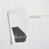Georgia ’home’ state silhouette - Tea Towel / Black - Home Silhouette