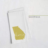 Georgia ’home’ state silhouette - Tea Towel / GoldenRod - Home Silhouette