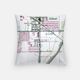 Gilbert Arizona city skyline with vintage Gilbert map - City Map Skyline