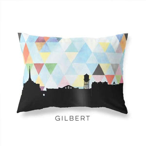 Gilbert Arizona geometric skyline - Pillow | Lumbar / LightSkyBlue - Geometric Skyline