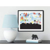 Giza Egypt geometric skyline - 5x7 Unframed Print / LightSkyBlue - Geometric Skyline