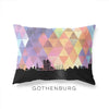 Gothenburg Sweden geometric skyline - Pillow | Lumbar / RebeccaPurple - Geometric Skyline