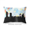 Grand Rapids Michigan geometric skyline - Pillow | Lumbar / LightSkyBlue - Geometric Skyline