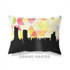 Grand Rapids Michigan geometric skyline - Pillow | Lumbar / Yellow - Geometric Skyline