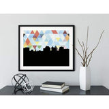 Greenville South Carolina geometric skyline - Geometric Skyline