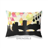 Grenoble France geometric skyline - Pillow | Lumbar / Yellow - Geometric Skyline