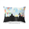 Hackensack New Jersey geometric skyline - Pillow | Lumbar / LightSkyBlue - Geometric Skyline