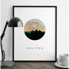 Halifax Nova Scotia city skyline with vintage Halifax map - City Map Skyline