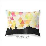Hamilton New Zealand geometric skyline - Pillow | Lumbar / Yellow - Geometric Skyline