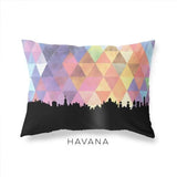 Havana Cuba geometric skyline - Pillow | Lumbar / RebeccaPurple - Geometric Skyline