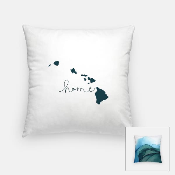 Hawaii ’home’ state silhouette - Pillow | Square / DarkSlateGray - Home Silhouette