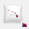 Hawaii ’home’ state silhouette - Pillow | Square / Purple - Home Silhouette