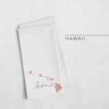 Hawaii ’home’ state silhouette - Tea Towel / RosyBrown - Home Silhouette