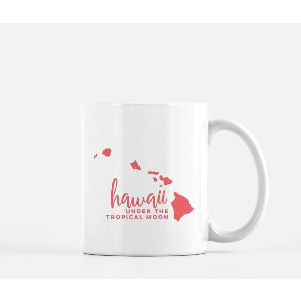 Hawaii State Song | Under the Tropical Moon - Mug | 11 oz / Salmon - State Song