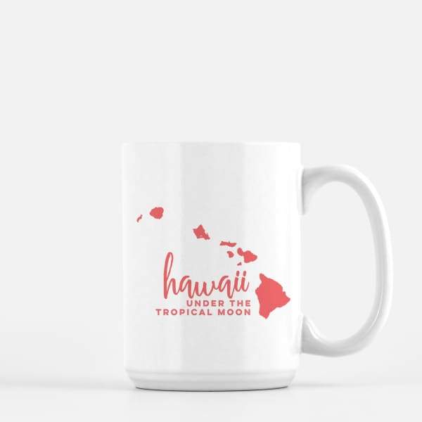 Hawaii State Song | Under the Tropical Moon - Mug | 15 oz / Salmon - State Song