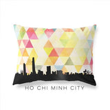 Ho Chi Minh City Vietnam geometric skyline - Pillow | Lumbar / Yellow - Geometric Skyline