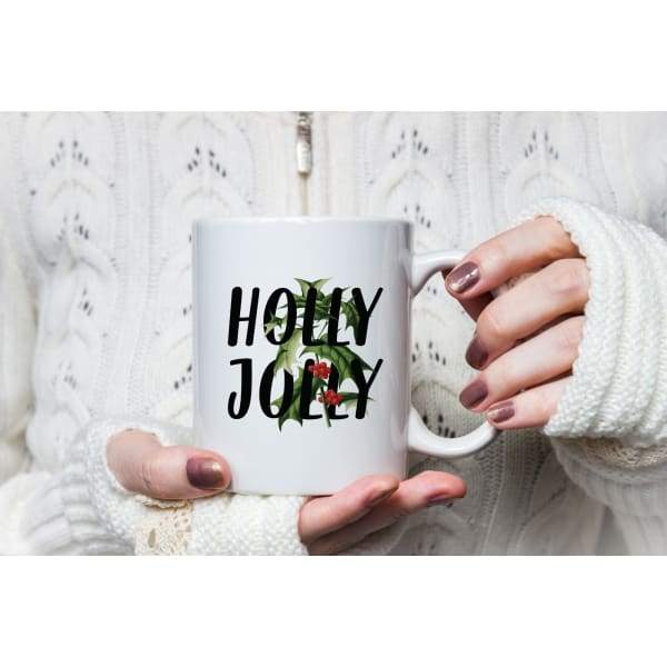 Holly Jolly | botanical Christmas design - Mug | 11 oz - Botanical Christmas