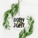 Holly Jolly | botanical Christmas design - Ornament - Botanical Christmas