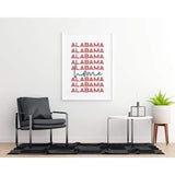 Home is Alabama | home state design - 5x7 Unframed Print / DarkRed - Home State List