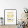Home is Arizona | home state design - 5x7 Unframed Print / PaleGoldenRod - Home State List