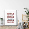 Home is Florida | home state design - 5x7 Unframed Print / DarkRed - Home State List