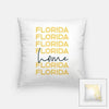 Home is Florida | home state design - 5x7 Unframed Print / PaleGoldenRod - Home State List