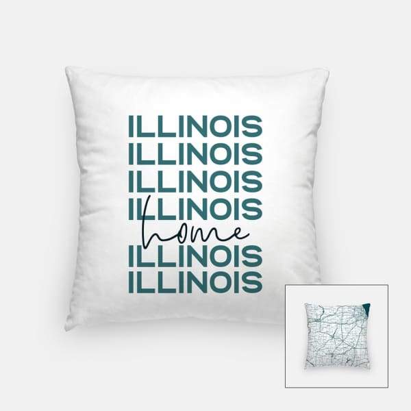 Home is Illinois | home state design - 5x7 Unframed Print / Teal - Home State List