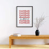 Home is Kansas | home state design - 5x7 Unframed Print / DarkRed - Home State List