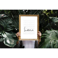 Home is Michigan | home state design - 5x7 Unframed Print / LightGray - Home State List