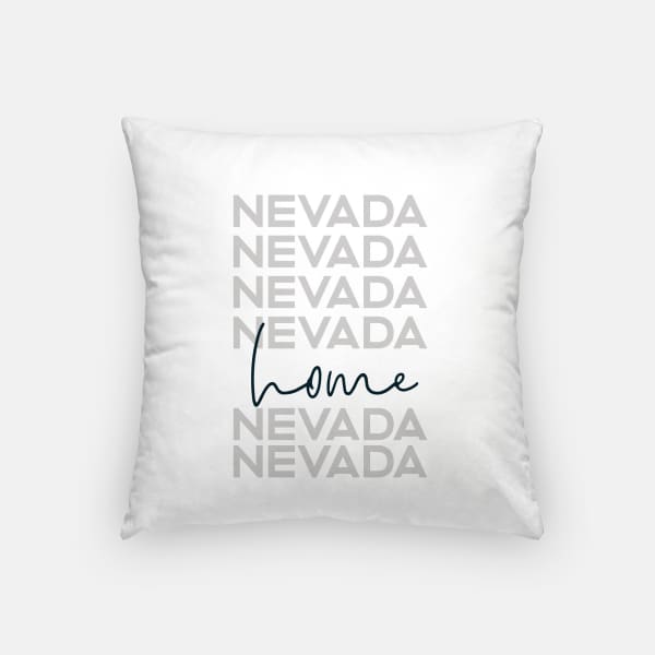Home is Nevada | home state design - Pillow | Square / DarkRed - Home State List