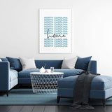 Home is North Carolina | home state design - 5x7 Unframed Print / LightBlue - Home State List