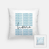 Home is North Carolina | home state design - Pouch | Small / LightBlue - Home State List