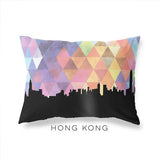 Hong Kong geometric skyline - Pillow | Lumbar / RebeccaPurple - Geometric Skyline
