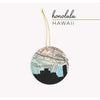 Honolulu Hawaii city skyline with vintage Honolulu map - City Map Skyline