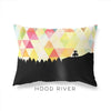 Hood River Oregon geometric skyline - Pillow | Lumbar / Yellow - Geometric Skyline