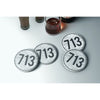 Houston Texas area code in black and white - Coaster | set of 2 - Area Code