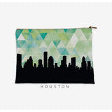 Houston Texas geometric skyline - 5x7 Unframed Print / Green - Geometric Skyline