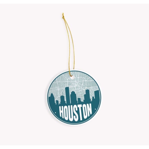 Houston Texas skyline and city map design | in multiple colors - City Road Maps